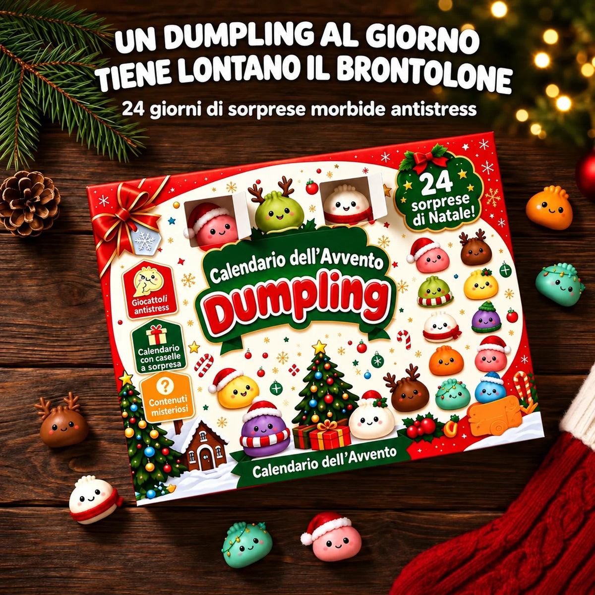 Calendario dell'Avvento Dumpling Squishy 2026