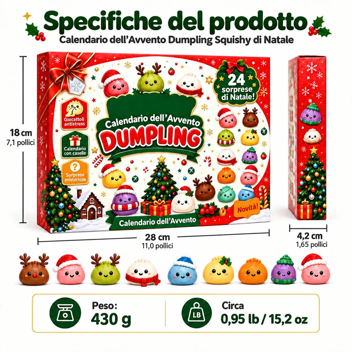 Calendario dell'Avvento Dumpling Squishy 2026