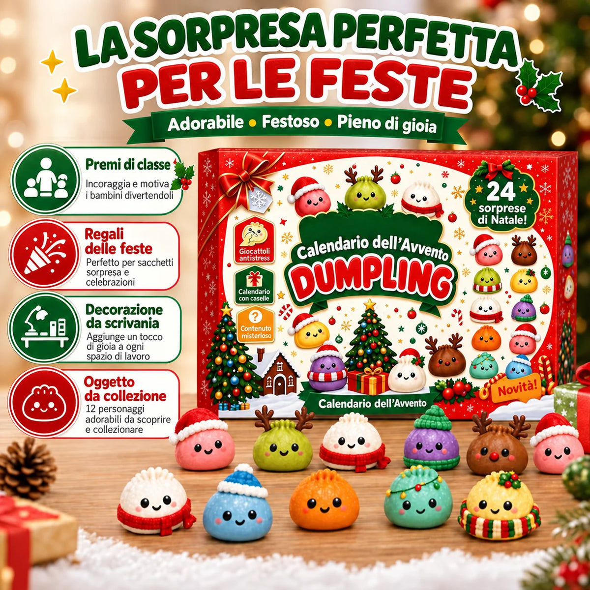 Calendario dell'Avvento Dumpling Squishy 2026