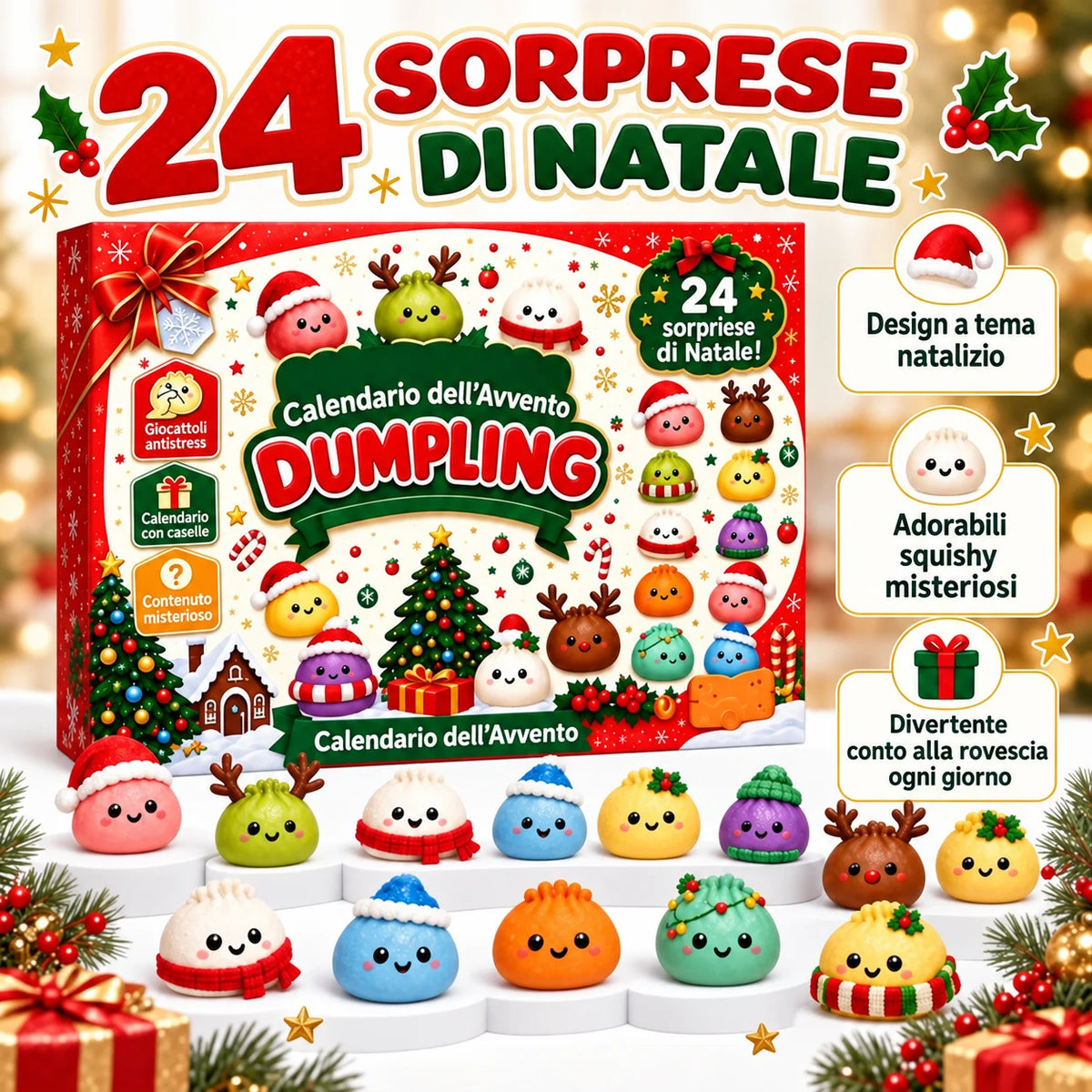 Calendario dell'Avvento Dumpling Squishy 2026